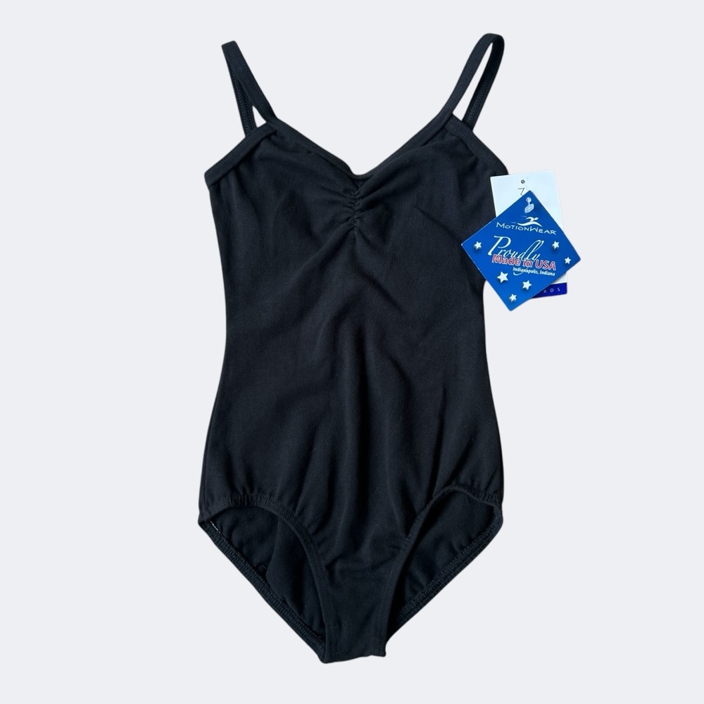 Motionwear Camisole Leotard Black Child Medium (8-10)